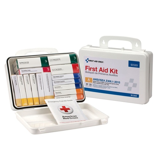 [90569] First Aid Only 25 Person ANSI Class A Unitized First Aid Kit with Plastic Case