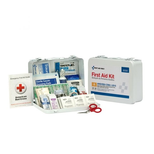 [90560] First Aid Only 25 Person ANSI Class A Bulk First Aid Kit with Metal Case