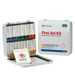 [90600] First Aid Only/Acme United Corporation 24 Unit First Aid Kit, ANSI A+, Metal Case