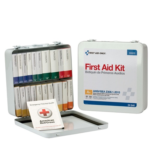 [90600] First Aid Only 50 Person ANSI Class A+ Unitized First Aid Kit with Metal Case