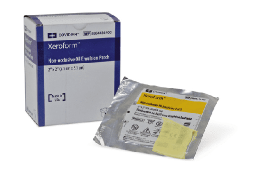 [8884436400] Non-Occlusive Oil Emulsin Dressing, Patch, Regular, 2" x 2", Peelable Foil Pack