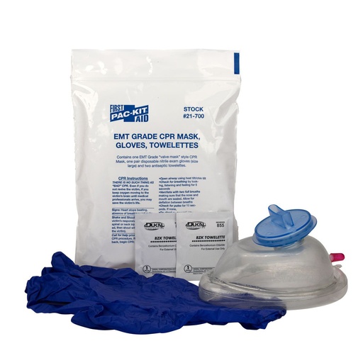 [21-700] First Aid Only 5 Piece EMT Grade CPR Kit