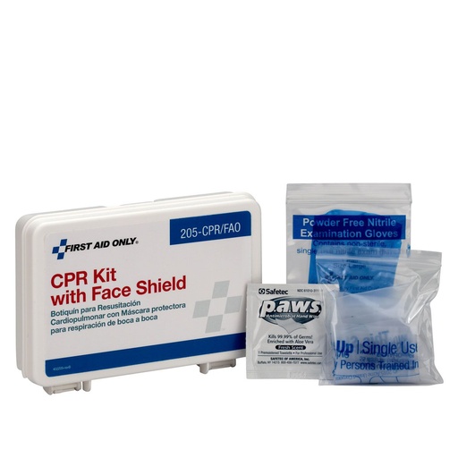 [205-CPR/FAO] First Aid Only Single Use CPR Kit with Plastic Case