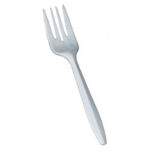 [75002491] Bunzl Distribution Midcentral, Inc. Plastic Forks, Medium, White, Bulk, P/P