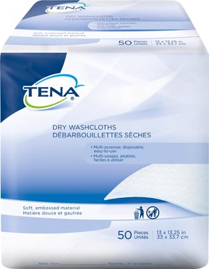 [74500] Essity Health & Medical Solutions Washcloth, 13" x 13.25", 50/pk, 16 pk/cs