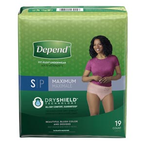 [47915] Kimberly-Clark Consumer Underwear, Maximum Absorbency, Small, Women, Tan, 19/pk, 2 pk/cs