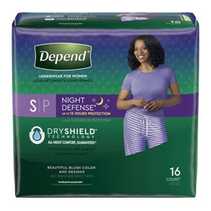 [51701] Kimberly-Clark Consumer Underwear, Overnight, Small, Women, 16/pk, 4 pk/cs