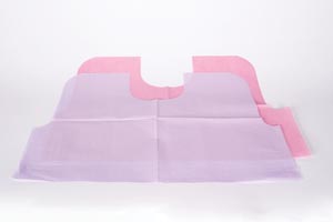 [917483] Bib, Endo, Waist-Length, Contour Neck, T/P/T, 29" x 21", Blue (72 cs/plt)