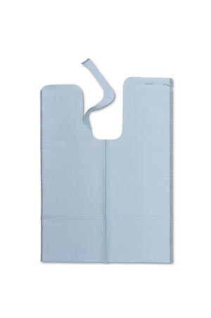 [917673] Chainless Bib & Ties, 18" x 25", Blue (48 cs/plt)