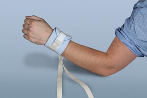 [2531] Posey Wrist/Ankle Restraint, One Size Fits Most, Strap Fastening, 2-Strap, Foam, Blue