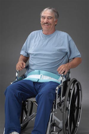 [4126V] Posey Self-Releasing Padded Belts, w/ Hook and Loop, 2-Piece, Fits waist up to 60in