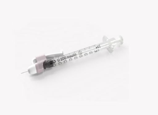[328446] BD, SafetyGlide Insulin Syringe, 6mm x 31G 1mL/cc