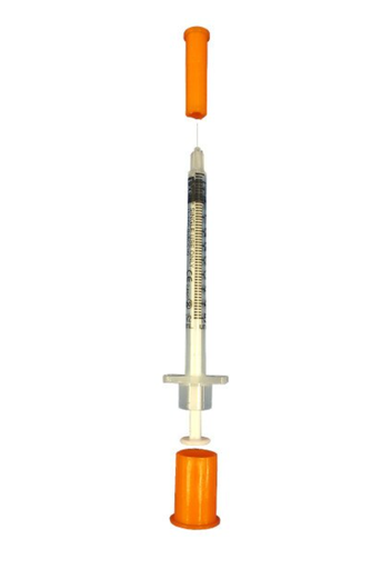 [26011] Exel Corporation Insulin Syringe & Needle, 31G x 5/16", 1/2cc, 10/bg, 10 bg/bx, 5 bx/cs