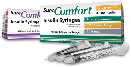 [22-6403] Allison Medical, Inc. Insulin Syringe, 31Gx1/4", 3/10cc , 5bx/cs, 6cs/ct