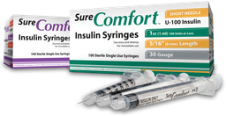 [22-8010] Allison Medical, Inc. Insulin Syringe, 28Gx1/2&quot;, 1cc , 5bx/cs, 6cs/ct