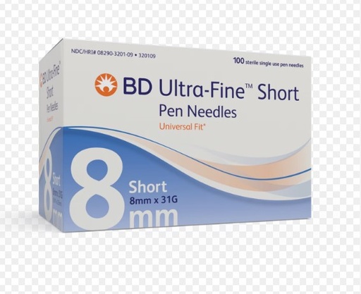 [320109] BD Ultra-Fine Short Pen Needles 8mm x 31G