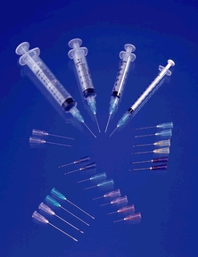 [26605] Exel Corporation Syringe & Needle, Luer Slip, 3cc, Low Dead Space Plunger, 22G x 1"