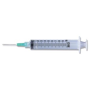 [309642] BD Syringe/ Needle Combination, 10mL, Luer-Lok™ Tipp, 21G x 1"
