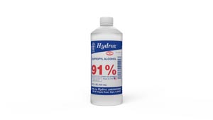 [D0042] Hydrox Laboratories Isopropyl Alcohol 91%, Round Bottle, 16 oz, 12 btl/cs (144 cs/plt)