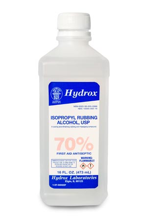 [D0022] Hydrox Laboratories Isopropyl Rubbing Alcohol 70%, USP, 16 oz, 12 btl/cs (176 cs/plt)