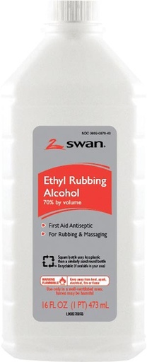 [1000032333] Cumberland Swan/Vi-Jon, Inc. Ethyl Alcohol, 70%, 16 oz (132 cs/plt) (87643)