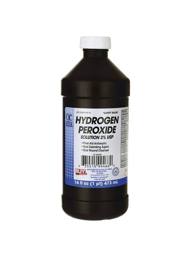 [M334] First Aid Only 16 oz 3% Hydrogen Peroxide Antiseptic Solution, 12/Case