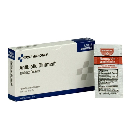 [A4003] First Aid Only Antibiotic Ointment, 10/Box