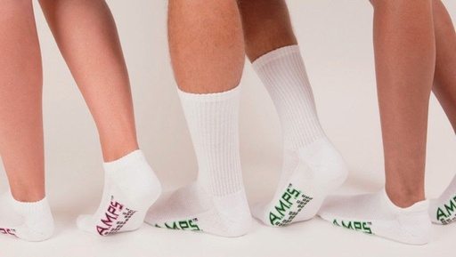 [5951] Albahealth, LLC Footwear, Lite Performance, Tab Cut, 9-11, White/ Pink, 6 pr/bx