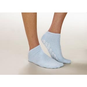 [80103] Albahealth, LLC Slippers, Adult Medium, Single Tread, Blue (70 cs/plt)