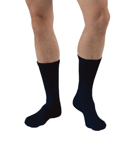 [110847] BSN Medical/Jobst Diabetic Sock, Crew Style, Closed Toe, Navy, Medium
