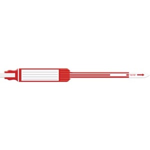 [7544] Medical ID Solutions Wristband, Adult, Insert, Self Adhesion, Tri-Laminate, Mega Wide, Red