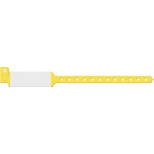 [126C] Medical ID Solutions Wristband, Adult/ Pediatric, Imprinter Vinyl, Custom Printed, Yellow