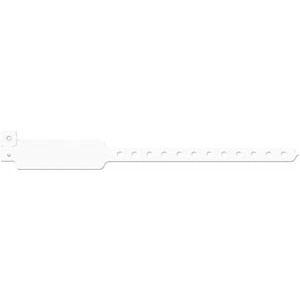 [101C] Medical ID Solutions Wristband, Adult/ Pediatric, Write-On Vinyl, Custom Printed, White