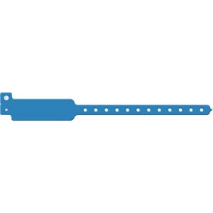 [102C] Medical ID Solutions Wristband, Adult/ Pediatric, Write-On Vinyl, Custom Printed, Blue
