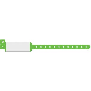 [130] Medical ID Solutions Wristband, Adult/ Pediatric, Imprinter Vinyl, Neon Lime Green