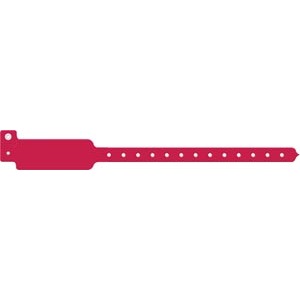 [3108] Medical ID Solutions Wristband, Adult/ Pediatric, Write-On Tri-Laminate, Cranberry