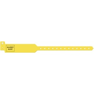 [3206-AA] Medical ID Solutions Wristband, Adult, 12", Tri-Laminate, Allergy Alert, Yellow