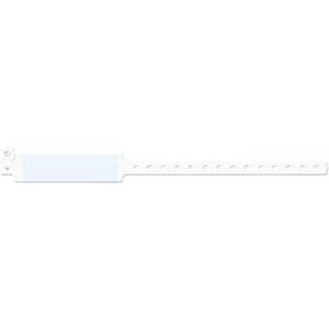 [221C] Medical ID Solutions Wristband, Adult, Imprinter Vinyl, Custom Printed, White