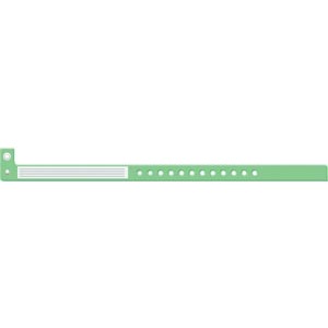 [443C] Medical ID Solutions Wristband, L-Shape, Insert Vinyl, Custom Printed, Green