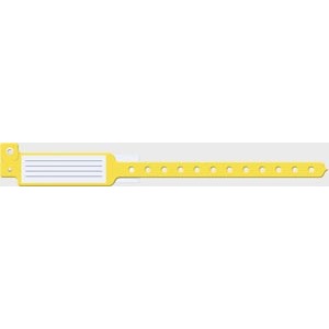 [146] Medical ID Solutions Wristband, Adult/ Pediatric, 10", Insert Vinyl, Yellow