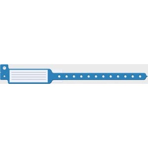[142] Medical ID Solutions Wristband, Adult/ Pediatric, 10", Insert Vinyl, Blue