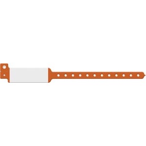 [125] Medical ID Solutions Wristband, Adult/ Pediatric, Imprinter Vinyl, Orange