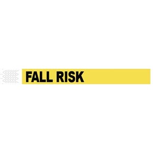 [2006FR] Medical ID Solutions Wristband, Tyvek, 1", Fall Risk, Yellow, 1000/bx