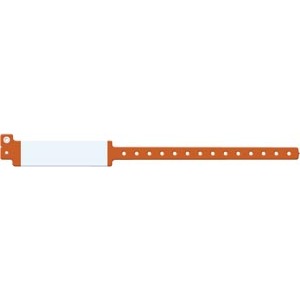 [225] Medical ID Solutions Wristband, Adult, Imprinter Vinyl, Orange