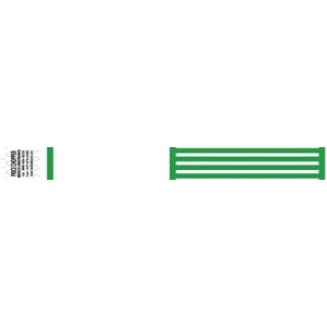 [2003] Medical ID Solutions Wristband, Tyvek, 1", Green, 1000/bx