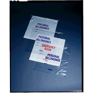 [50-51] Personal Belongings Bag, 20" x 20" x 4", Clear, Standard Duty, Rigid Handle
