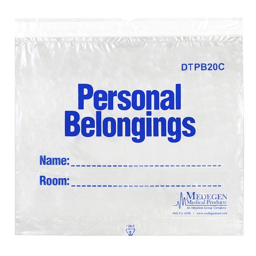 [DTPB20C] Bag with DrawTape Closure, 20"x18", White with Blue Print