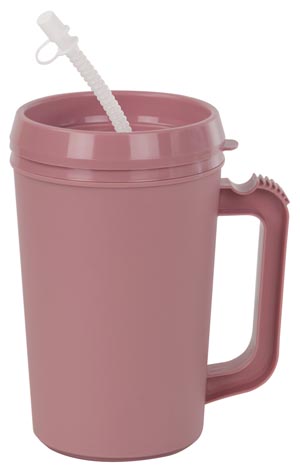 [GP55404] GMAX Industries, Inc. Insulated Mug, with Straw, 34 oz, Rose (20 cs/plt)
