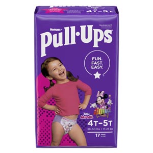 [51357] Kimberly-Clark Consumer Training Pants, 4T-5T, Girls Jumbo Pack, 17/pk, 4 pk/cs