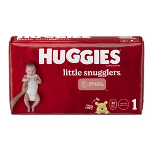 [49695] Kimberly-Clark Consumer Little Snugglers, Size 1, Jumbo Pack, 32/pk, 4 pk/cs